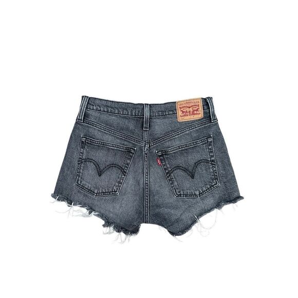 Levi’s 501® Original Fit High Rise Women’s 26 Jean Short Gray Wash Denim Cut Off - Picture 3 of 11